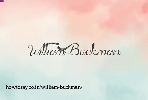 William Buckman