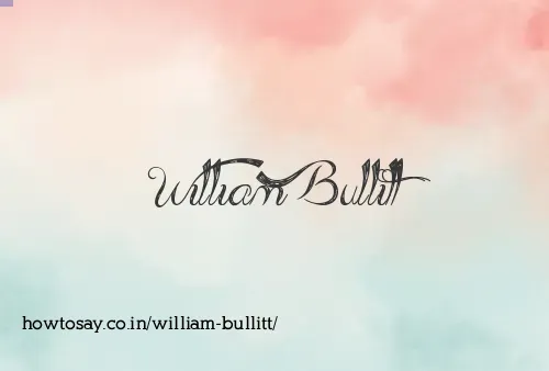 William Bullitt