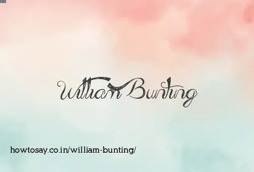 William Bunting
