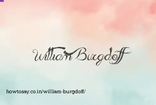 William Burgdoff
