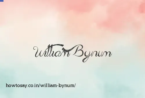 William Bynum