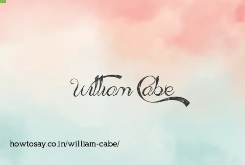 William Cabe