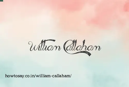 William Callaham