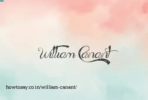 William Canant