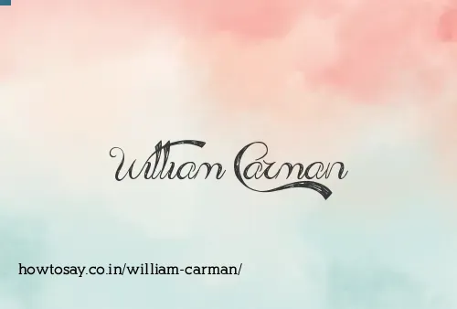 William Carman