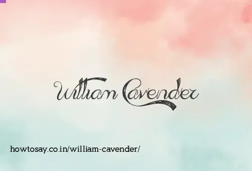 William Cavender