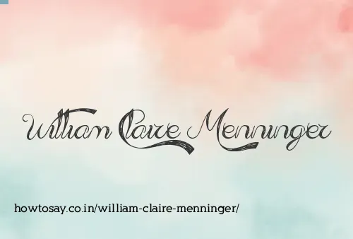 William Claire Menninger