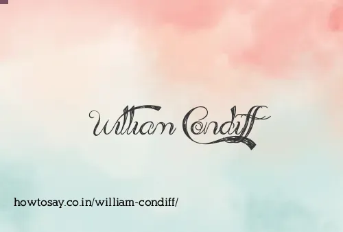 William Condiff