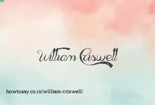 William Criswell