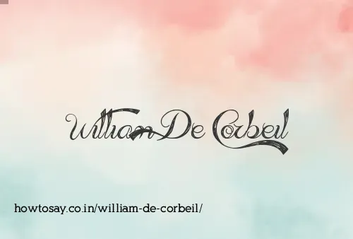 William De Corbeil