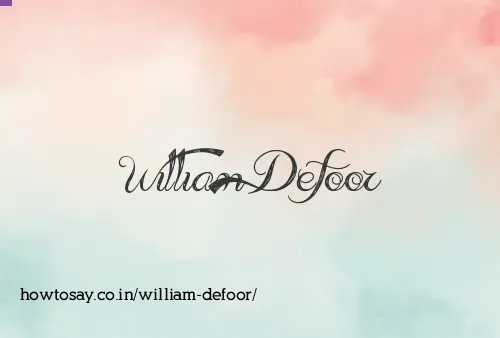 William Defoor