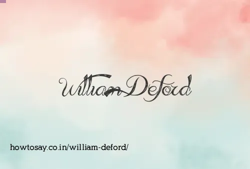 William Deford