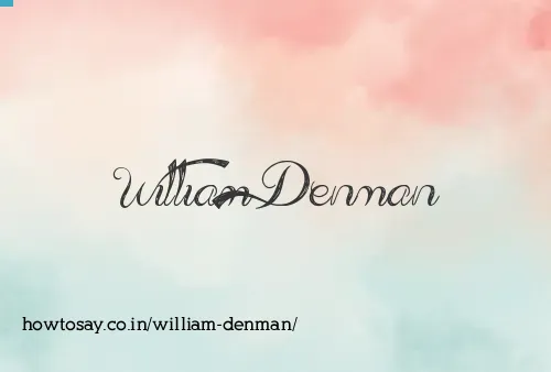 William Denman