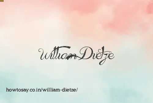 William Dietze