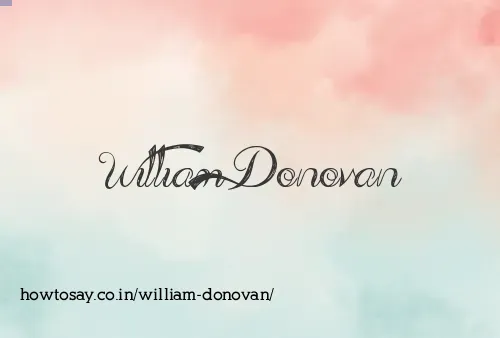 William Donovan