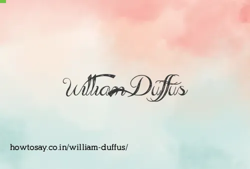 William Duffus