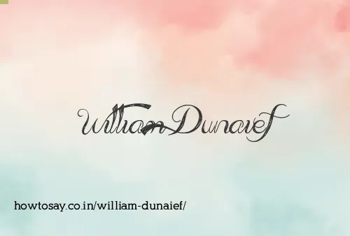 William Dunaief