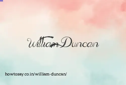 William Duncan