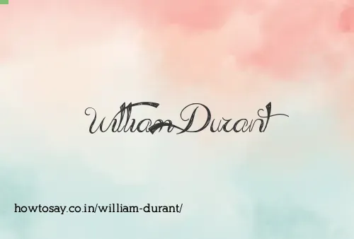 William Durant