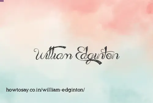 William Edginton