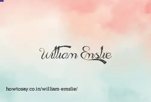 William Emslie