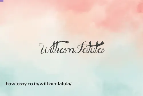 William Fatula