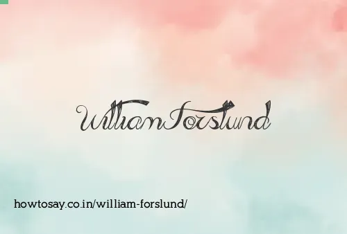 William Forslund