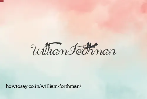 William Forthman