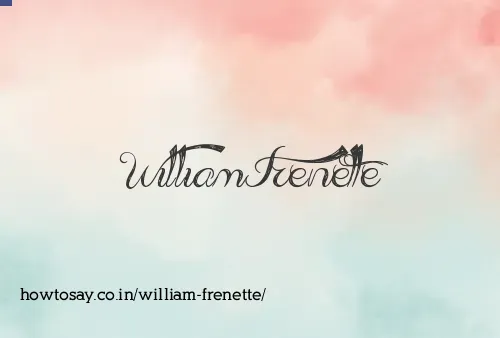 William Frenette