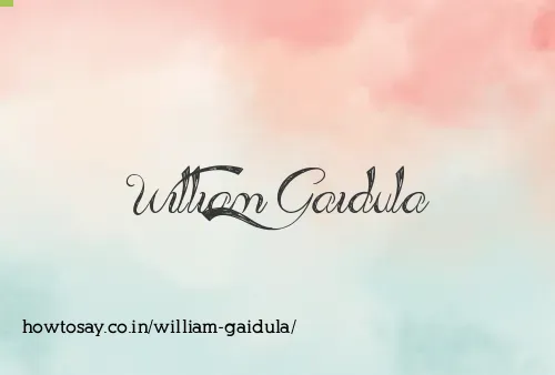 William Gaidula