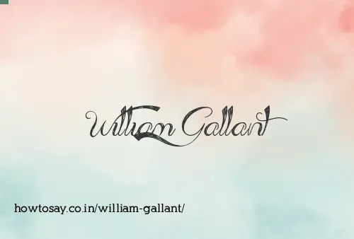 William Gallant