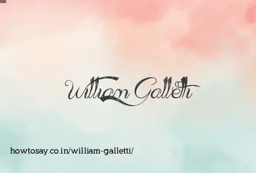 William Galletti