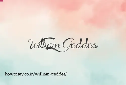 William Geddes