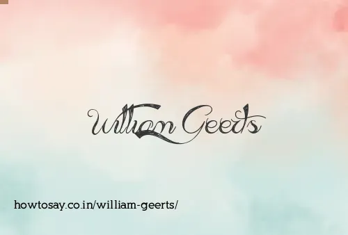 William Geerts