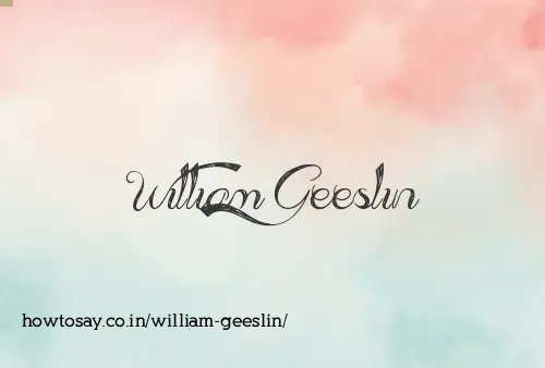 William Geeslin