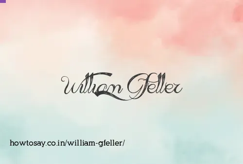 William Gfeller