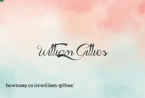 William Gillies
