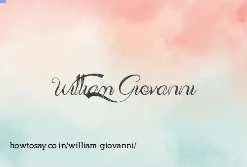 William Giovanni