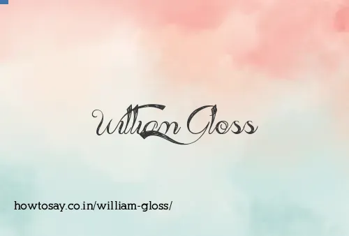 William Gloss