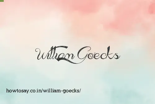 William Goecks