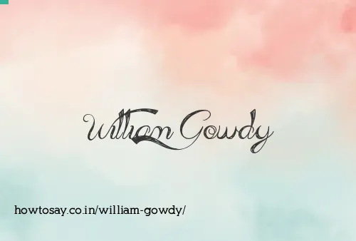 William Gowdy