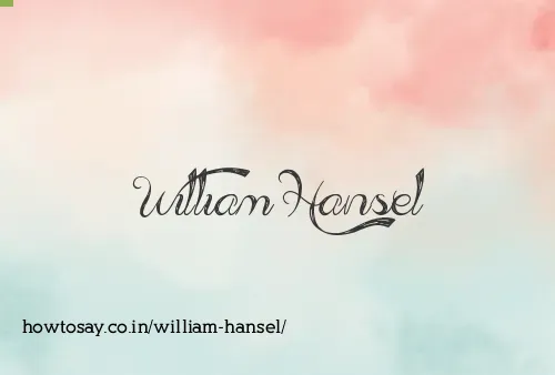 William Hansel