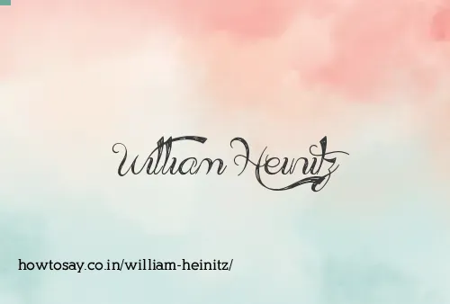 William Heinitz