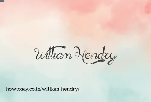 William Hendry