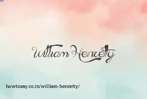 William Henretty