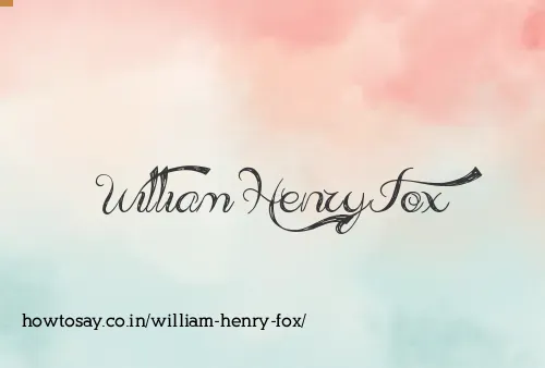 William Henry Fox