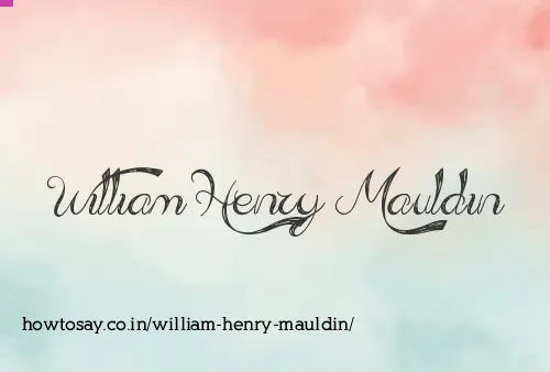 William Henry Mauldin