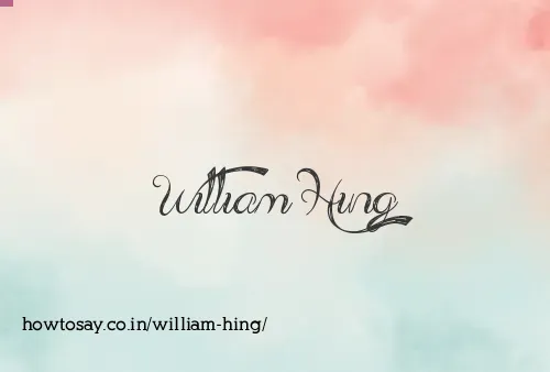 William Hing