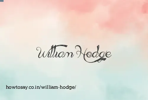 William Hodge