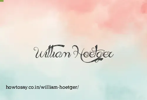 William Hoetger